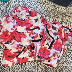 Victoria’s Secret Floral Satin Pajama Set